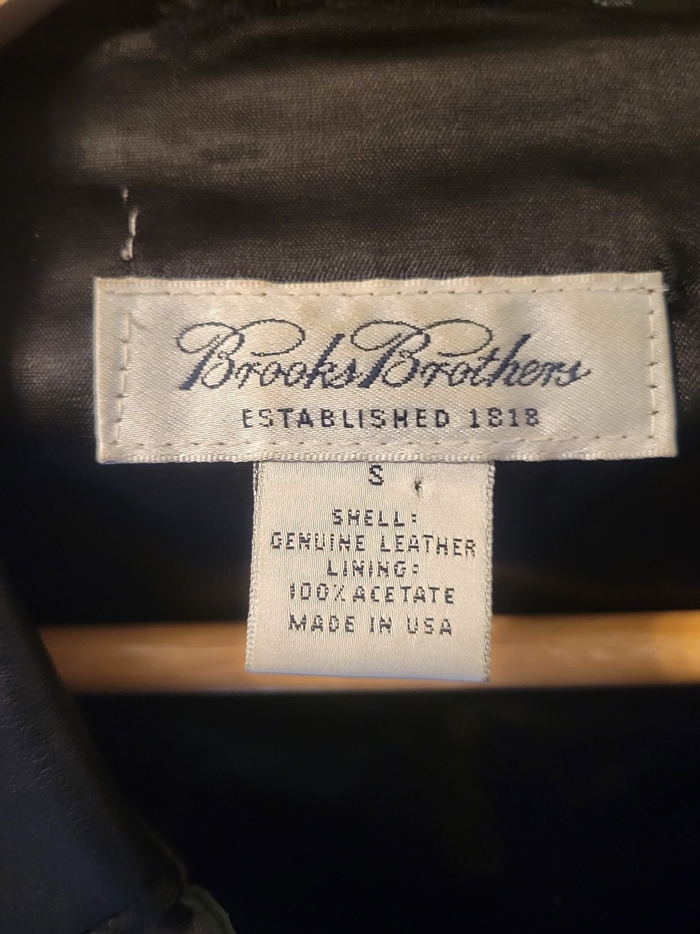 Vintage Brooks Brothers Leather Jacket Size SMALL - Picture 8 of 8